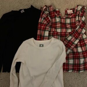 Lot of 3 Girls Long SleeveShirts Size 4T Jumping Beans Old Navy Gap